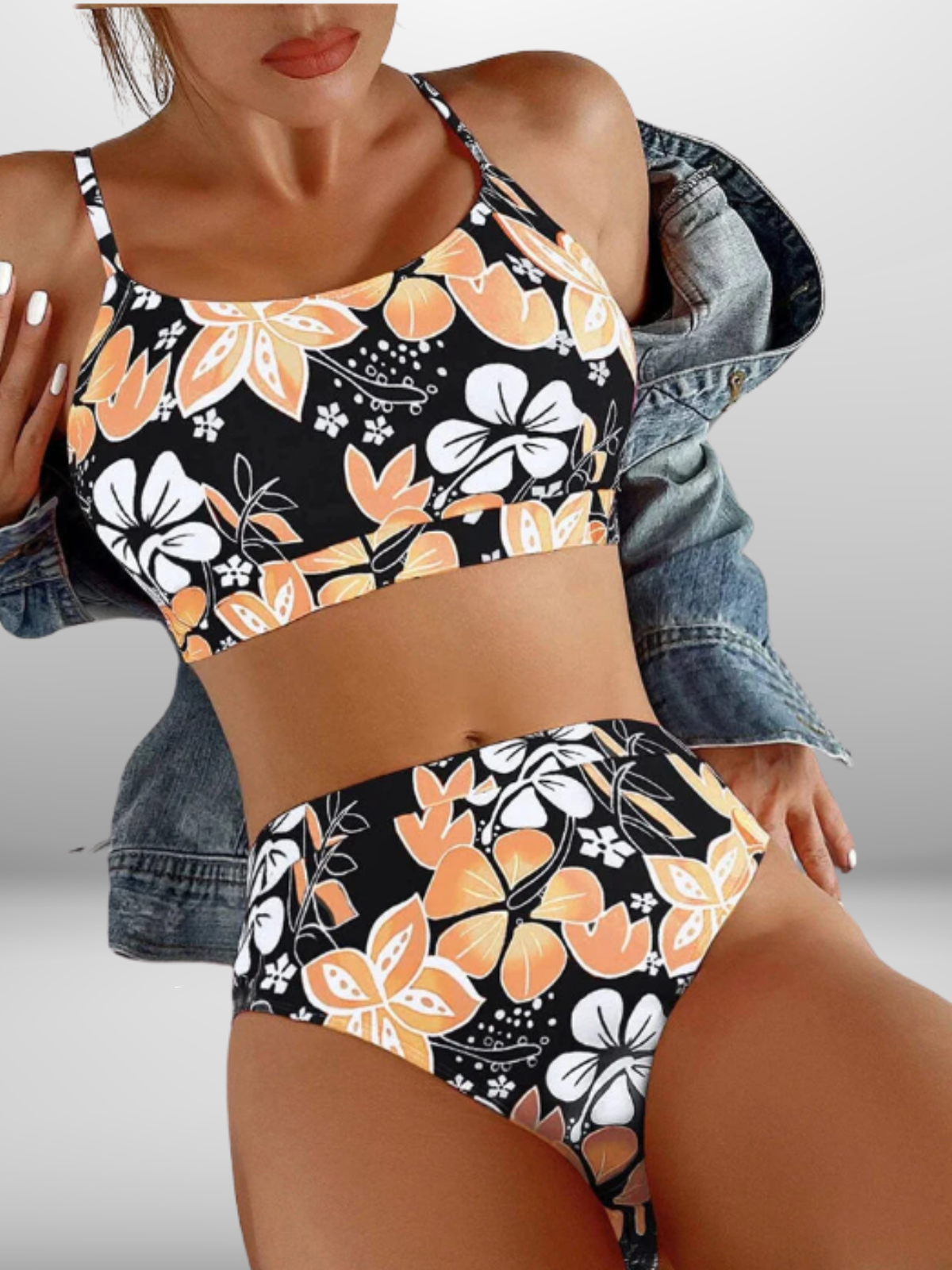Yvessa – Bikini met Bloemenprint en Shaping Pasvorm