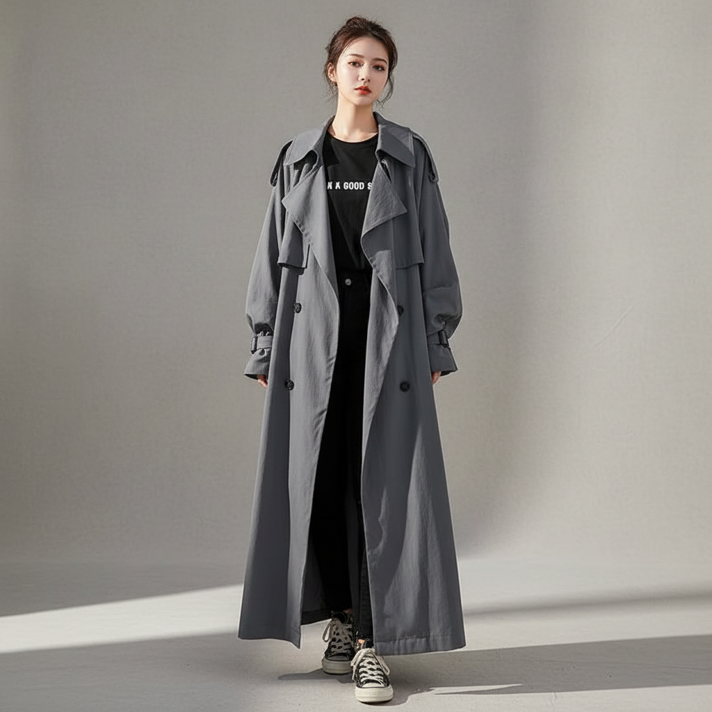 Oversized Lange Trenchcoat - Scarlett