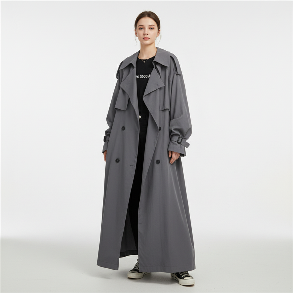 Oversized Lange Trenchcoat - Scarlett