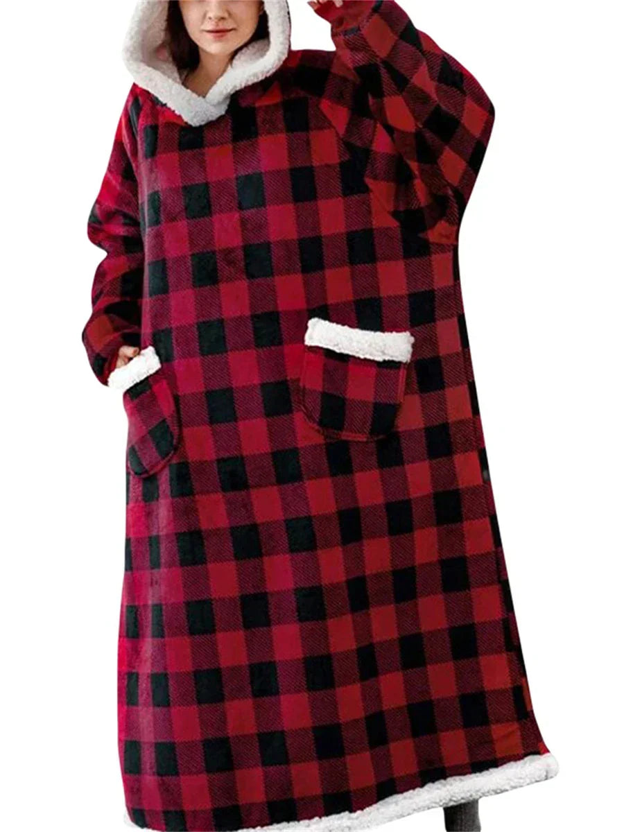 Oversized capuchondeken met voorzak - Lola