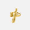 Axis – verstelbare sculpturale gouden ring