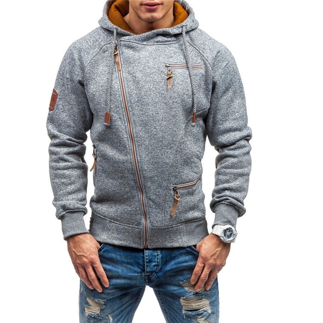 Casual fleece hoodie met zakken voor mannen