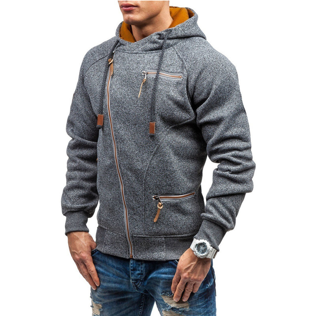 Casual fleece hoodie met zakken voor mannen