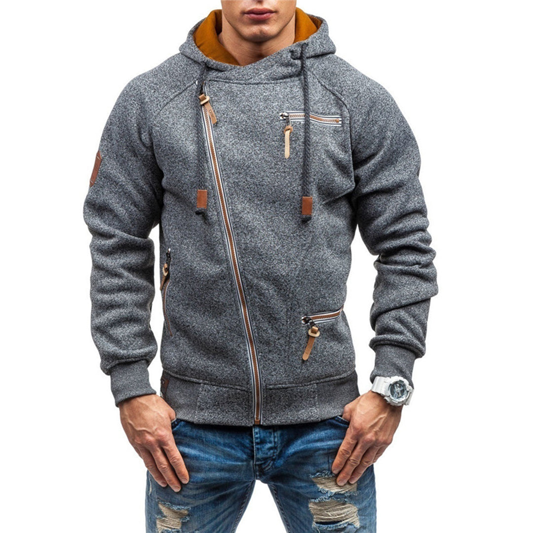 Casual fleece hoodie met zakken voor mannen