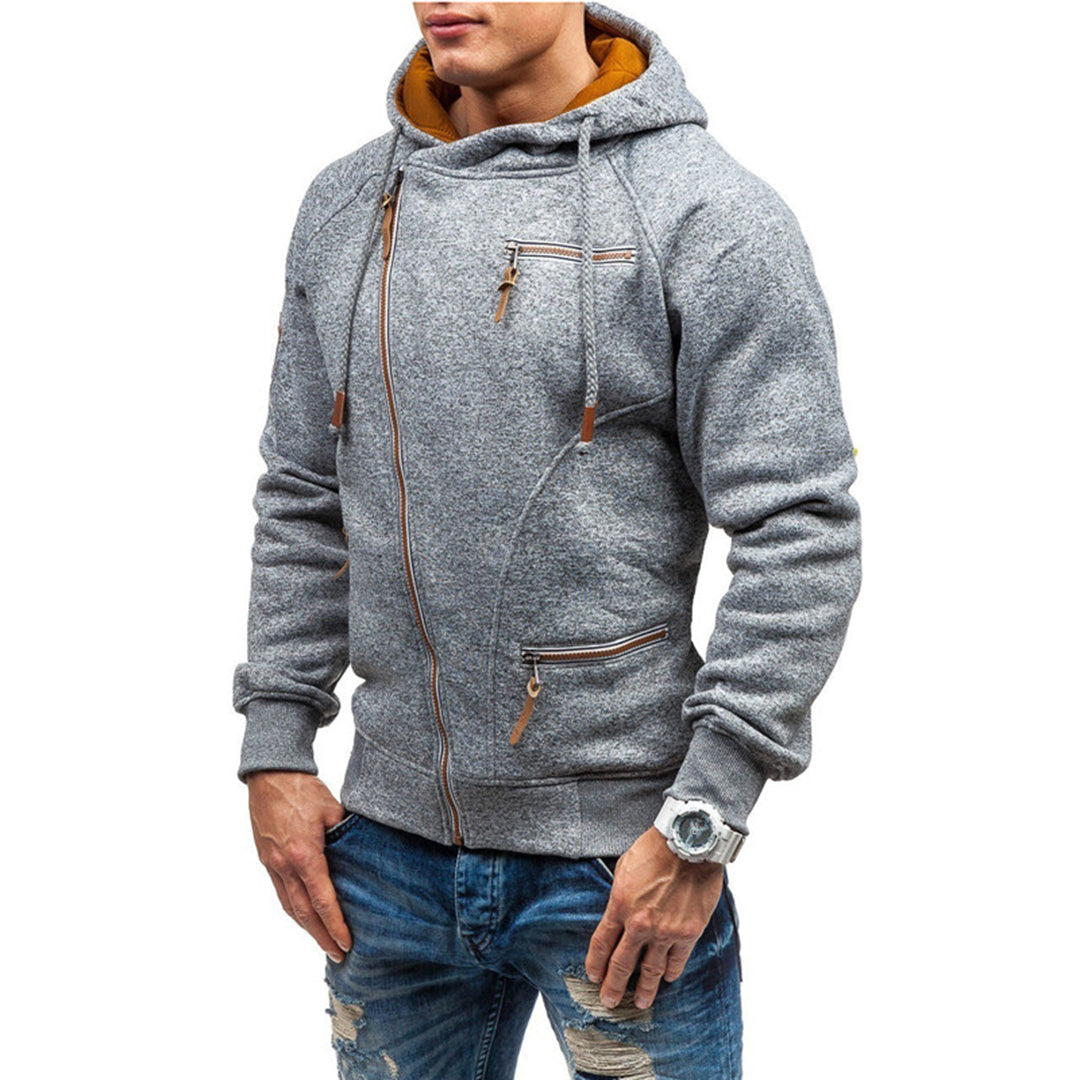 Casual fleece hoodie met zakken voor mannen