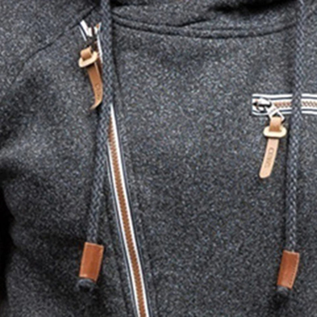 Casual fleece hoodie met zakken voor mannen