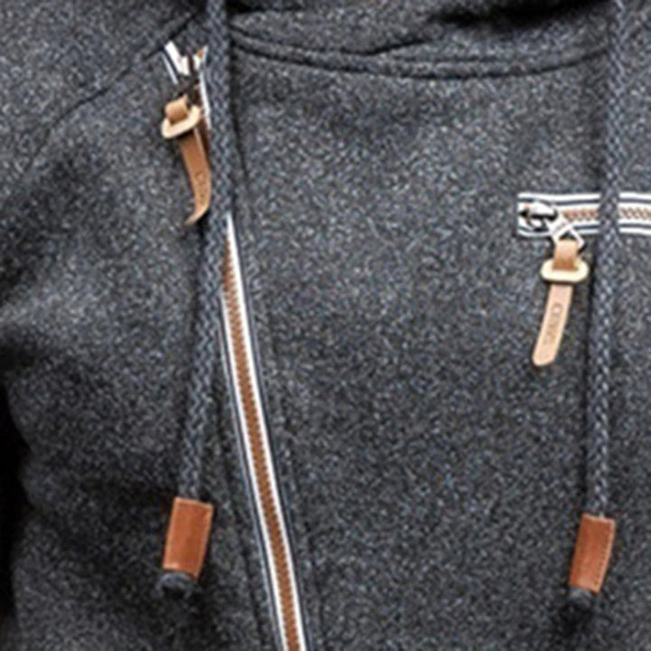 Casual fleece hoodie met zakken voor mannen