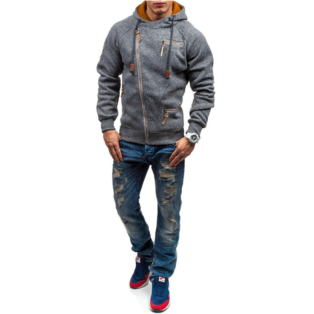 Casual fleece hoodie met zakken voor mannen