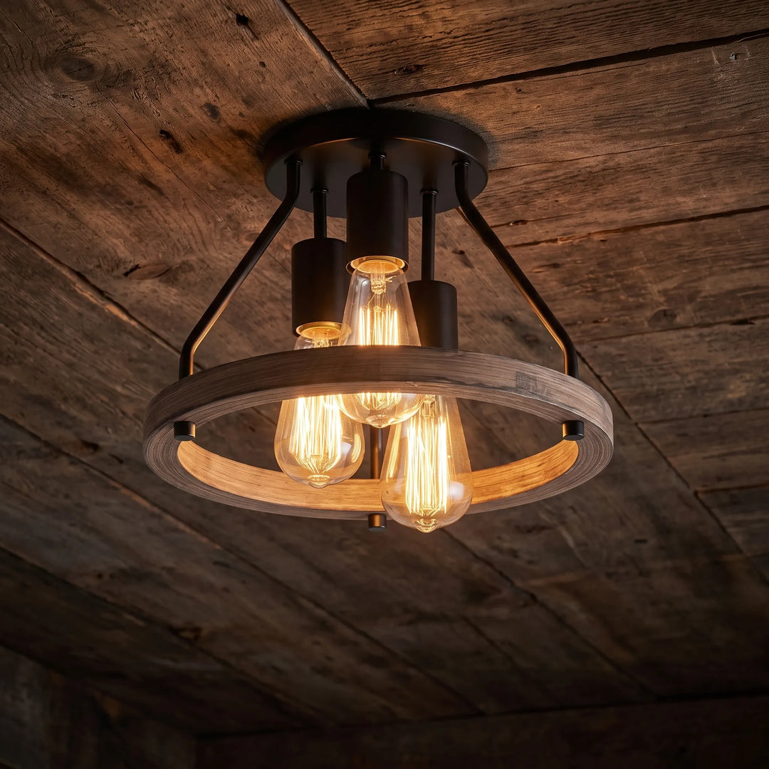 Plafondlamp Voor De Gang – Industriële Boerderijstijl