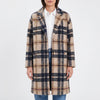 Plaidwell Lange Gebroken Lapel Jas Voor Vrouwen