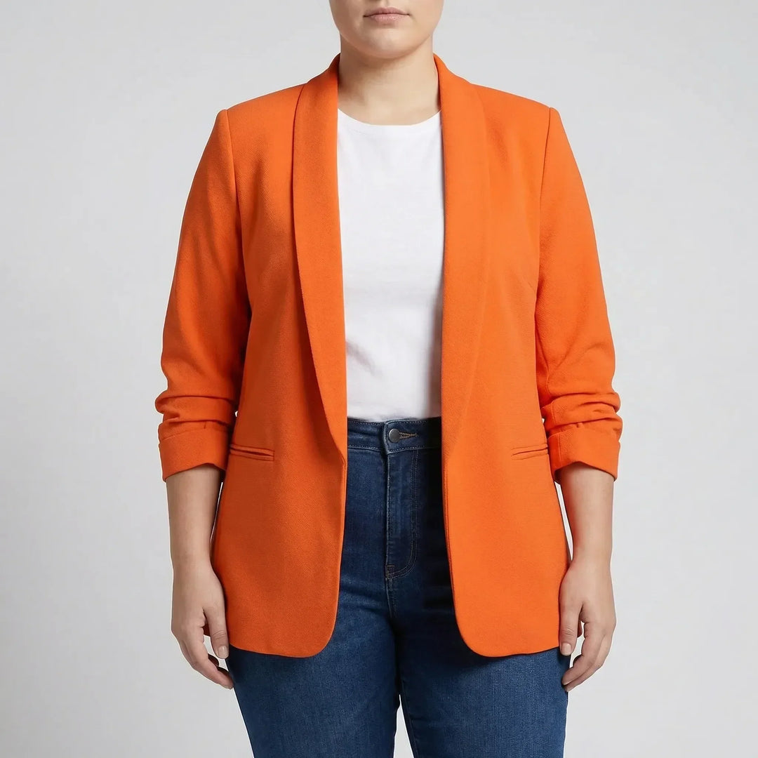 Plus-size blazer met open voorpand en revers - Louise