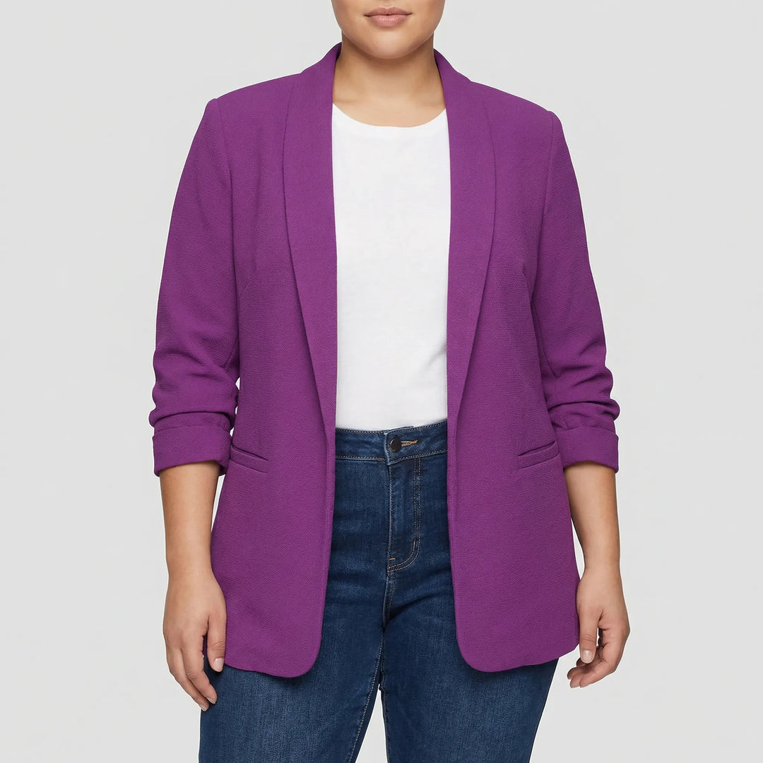 Plus-size blazer met open voorpand en revers - Louise