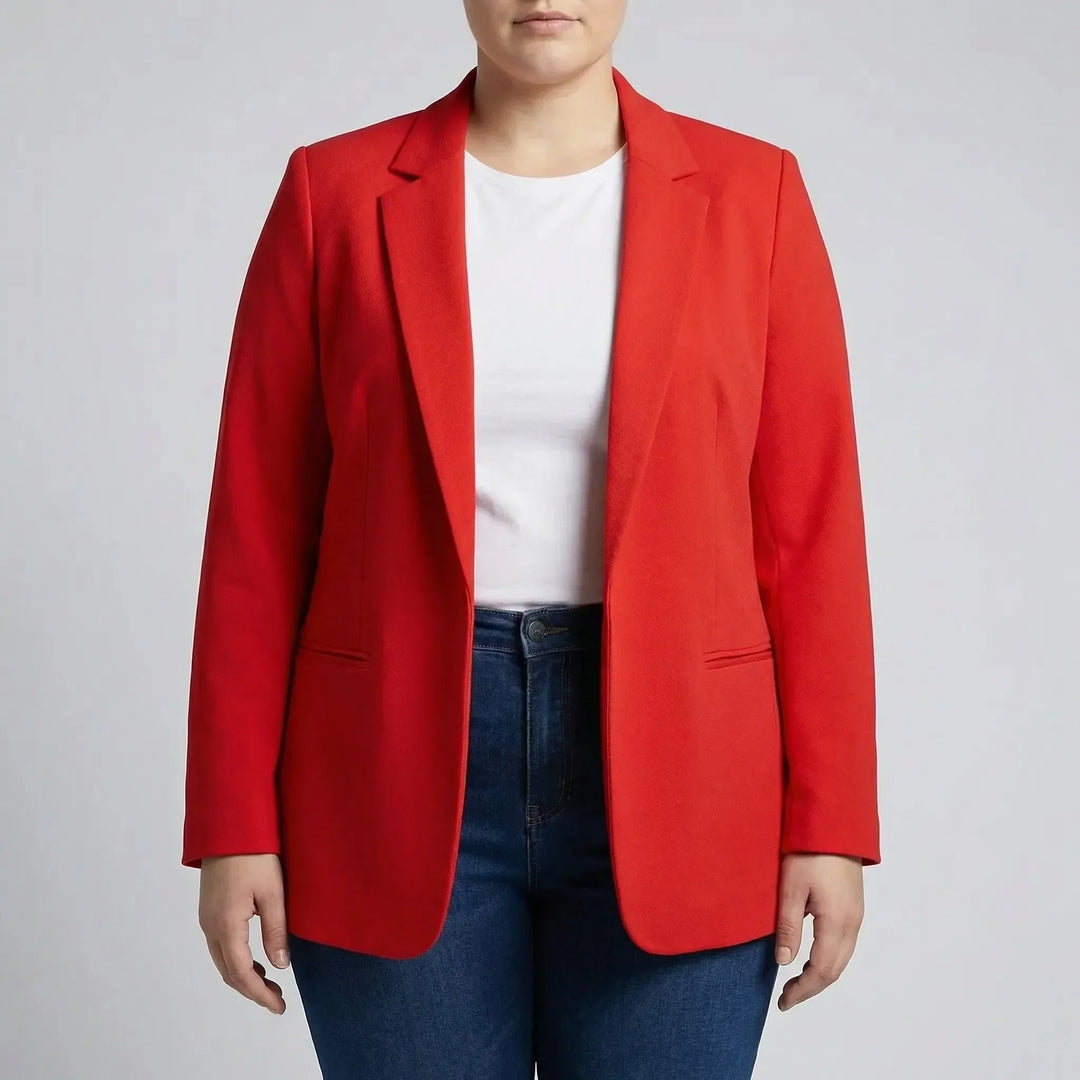 Plus-size blazer met open voorpand en revers - Louise