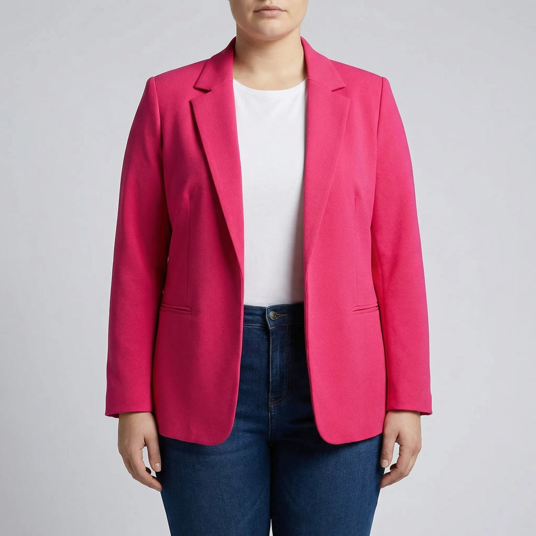 Plus-size blazer met open voorpand en revers - Louise