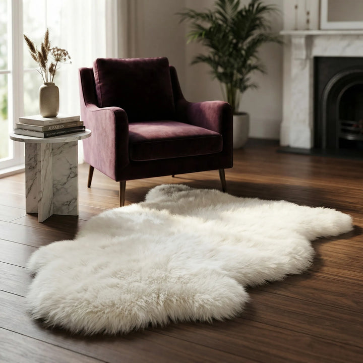 Zacht pluche vloerkleed van imitatiebont – Luxeplush