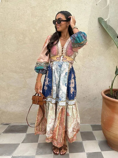 Maxi en mini bohemian jurk