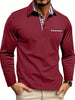 Herenpolo met lange mouwen | Smart casual comfort fit