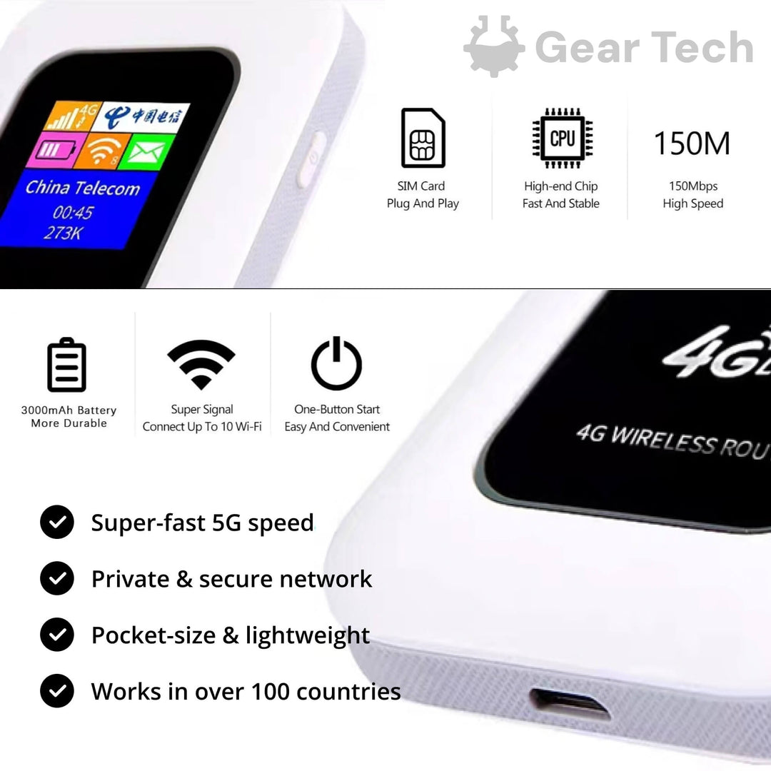 RoamWave 5G Draagbare WiFi Hotspot Voor Reizen Of Thuisgebruik