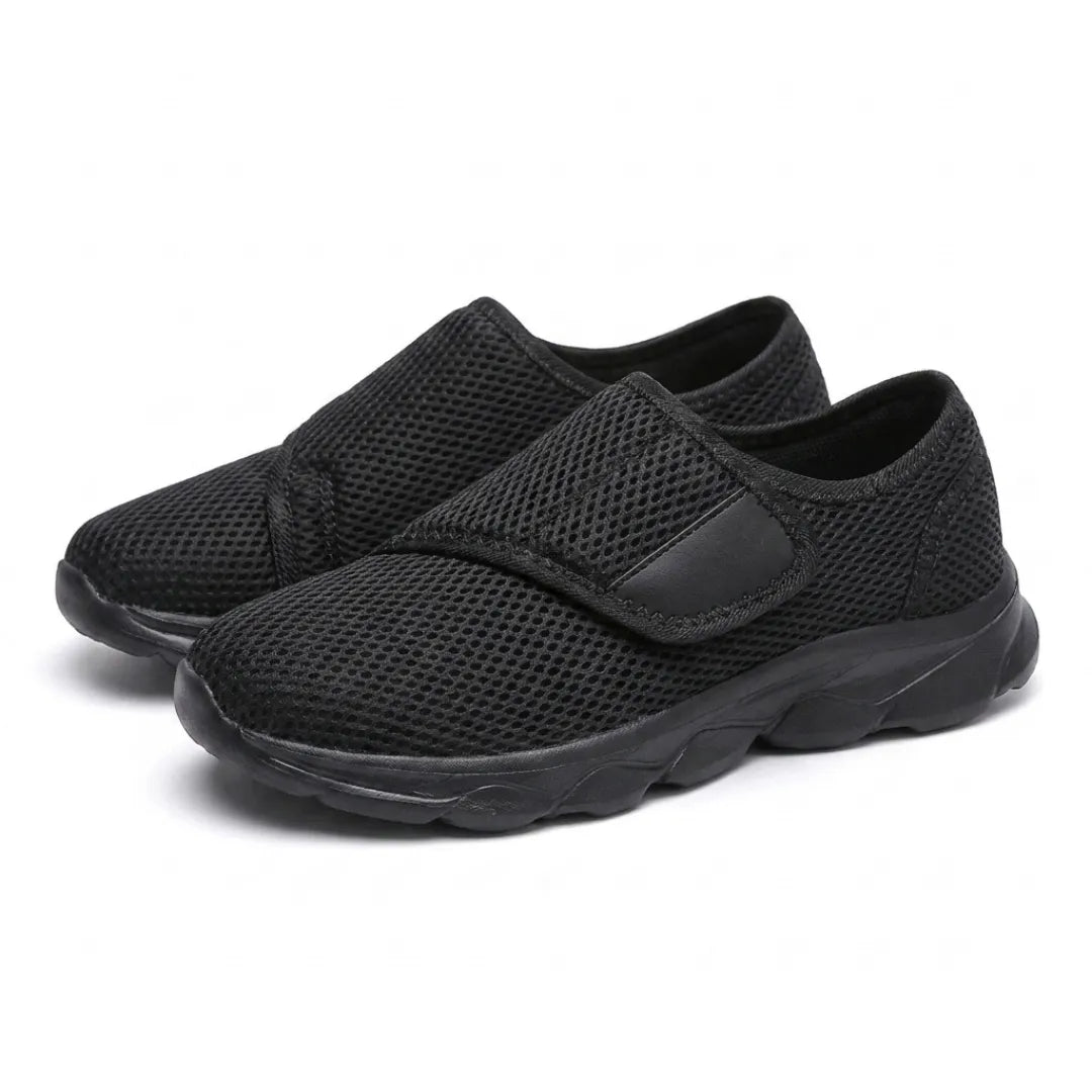 Comfortabele orthopedische wandelschoenen met klittenband voor brede of gezwollen voeten