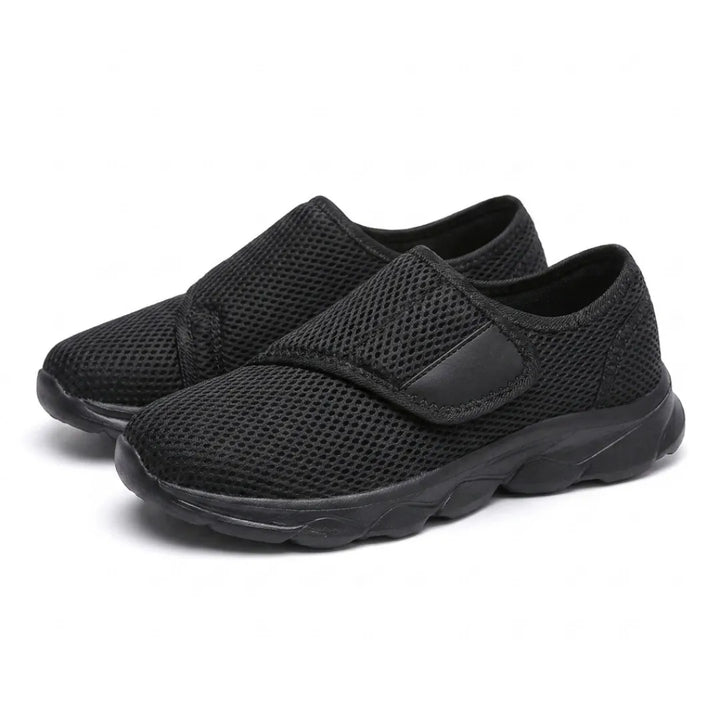 Comfortabele orthopedische wandelschoenen met klittenband voor brede of gezwollen voeten