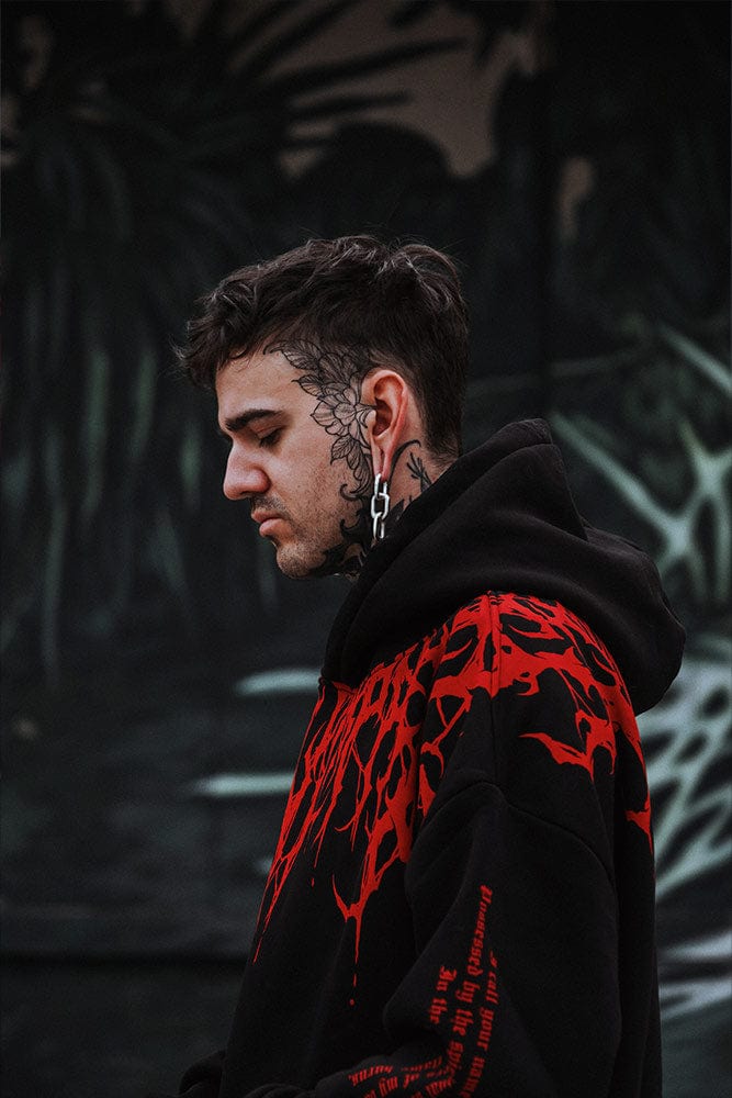Oversized Heavy Hoodie met Print – Damon