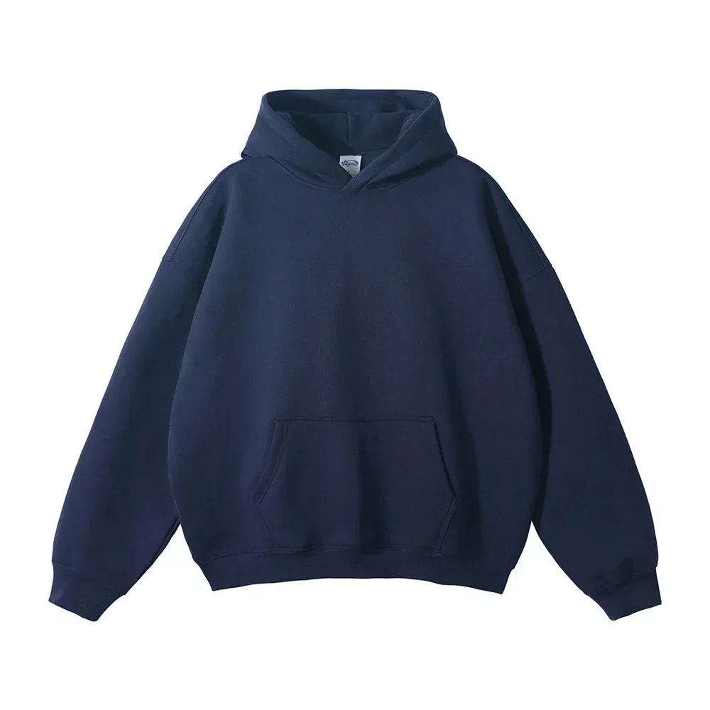 Losse herenhoodie met kangoeroezak