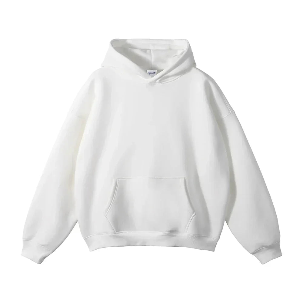 Losse herenhoodie met kangoeroezak