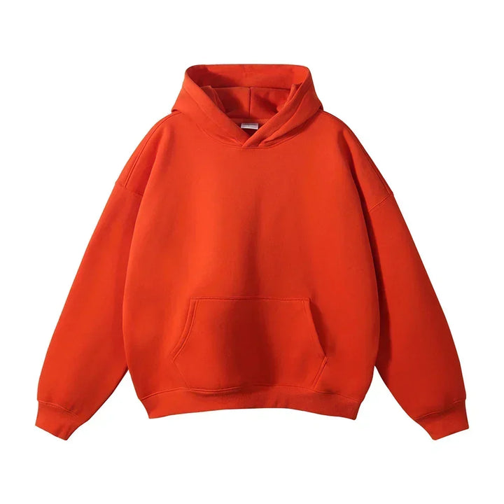 Losse herenhoodie met kangoeroezak