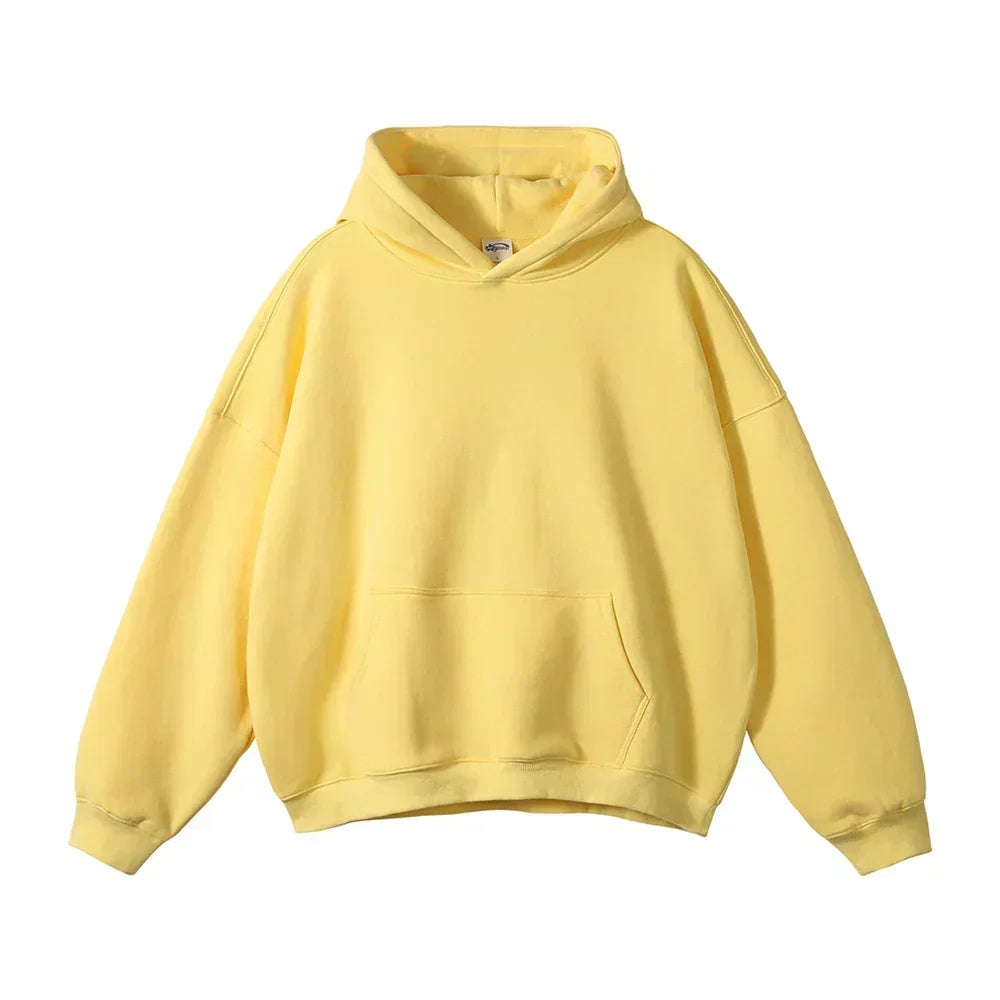 Losse herenhoodie met kangoeroezak