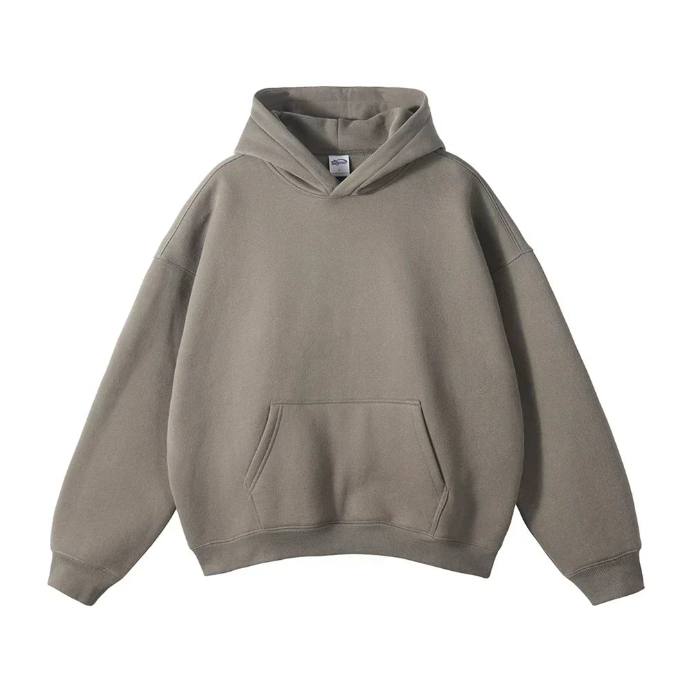 Losse herenhoodie met kangoeroezak