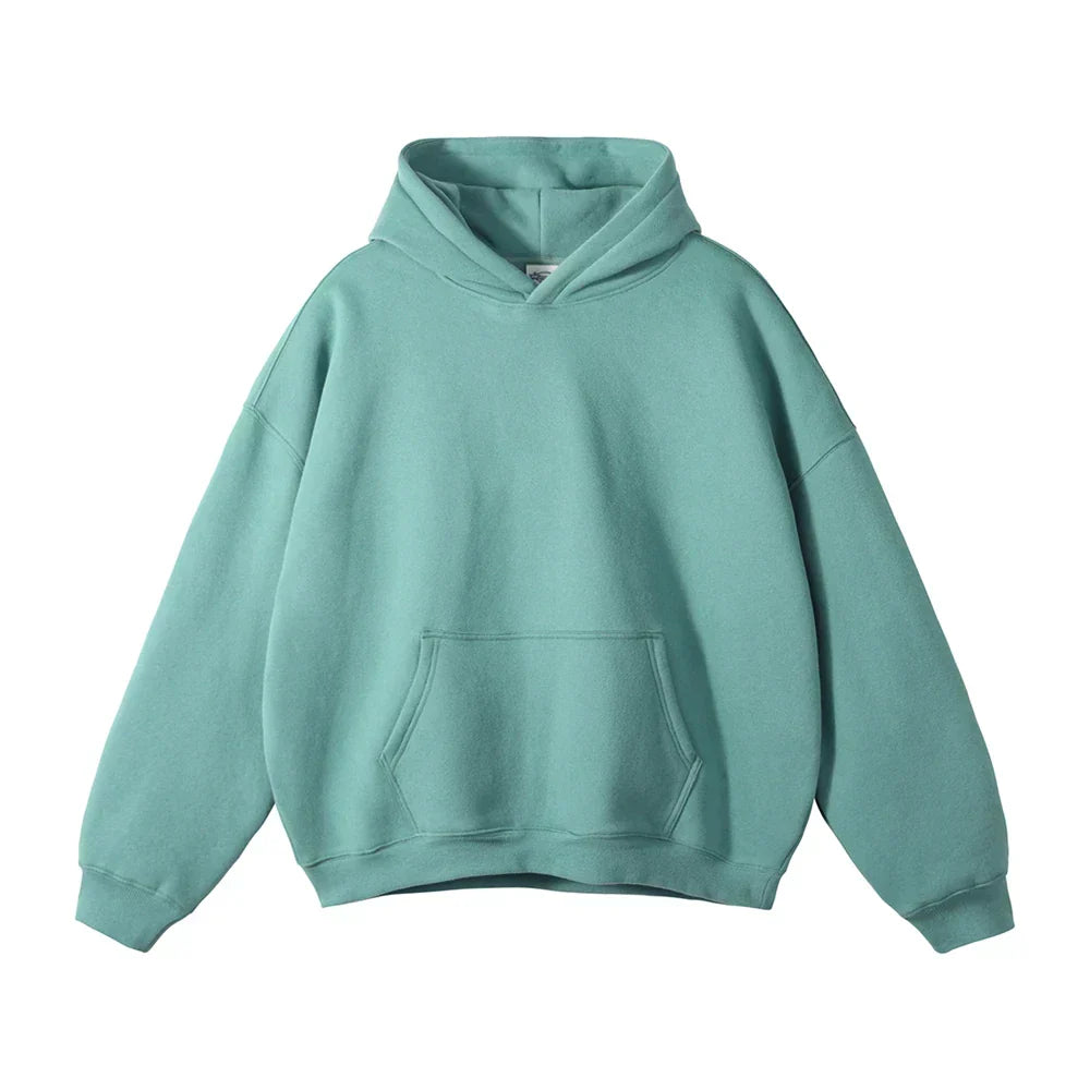 Losse herenhoodie met kangoeroezak