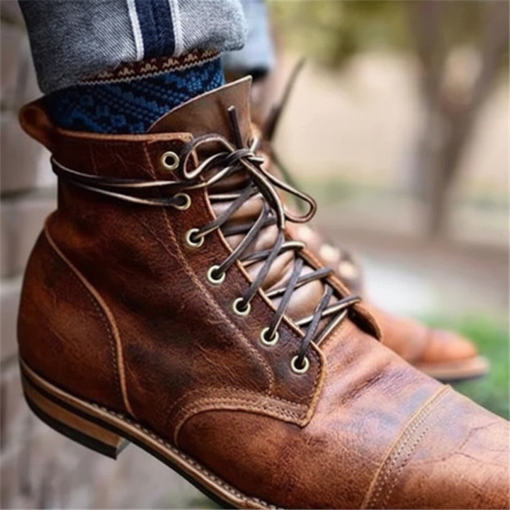 Retro leren herenschoenen – Leonard