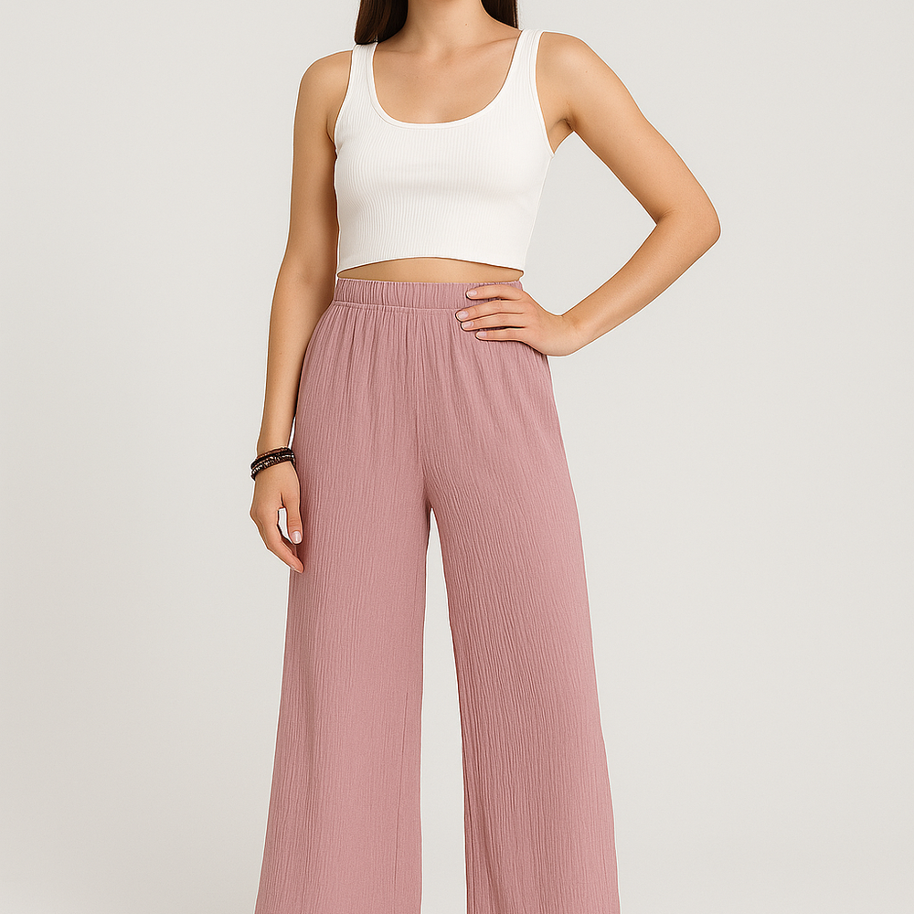 Aurelia – Wijde Damesbroek met Hoge Taille