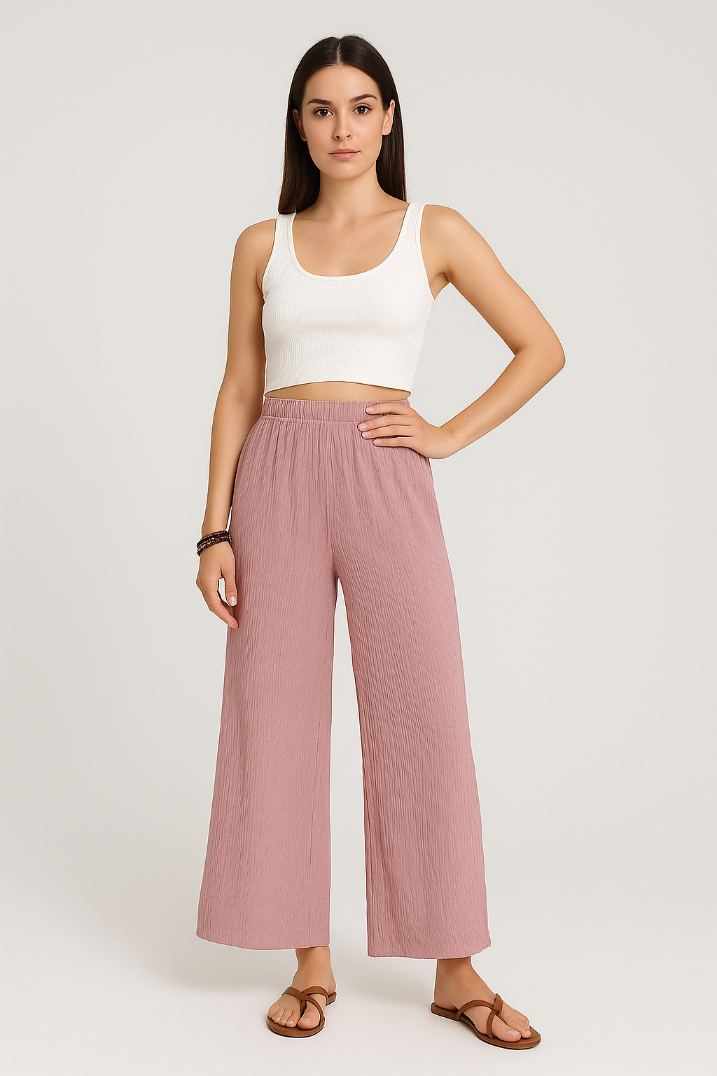 Aurelia – Wijde Damesbroek met Hoge Taille