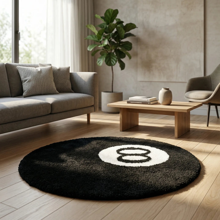 Rond vloerkleed met motief – Ballora