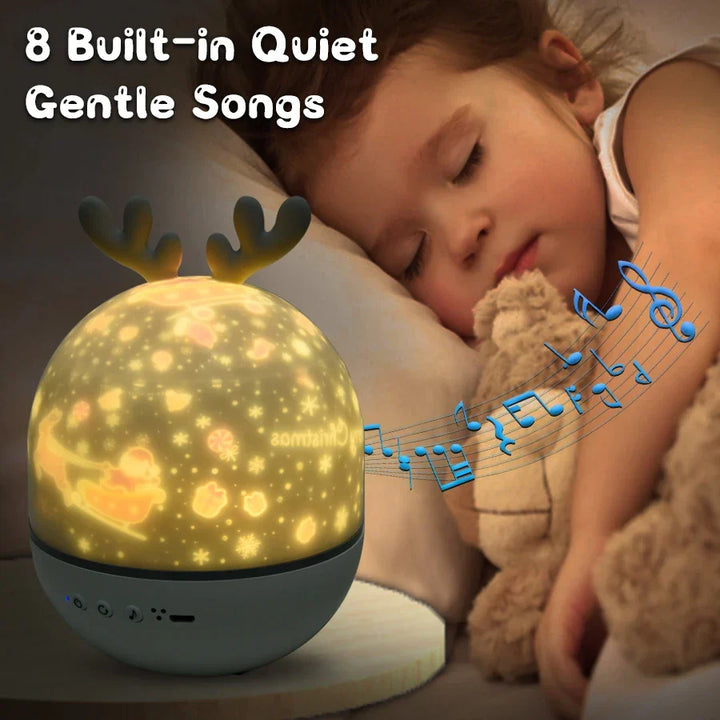 LED-nachtlampprojector met afstandsbediening en muziek – babylamp met sterren en timer