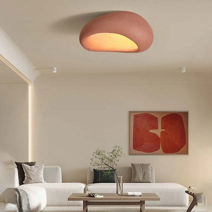 Wabi-sabi LED-plafondlamp – decoratieve plafonnière met organische vorm