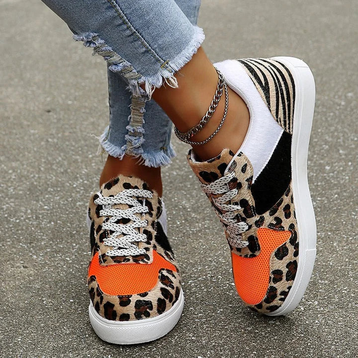 Comfortabele Panterprint Damesschoenen