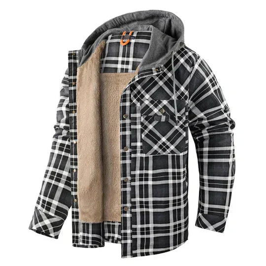 Geruite capuchonjas voor heren