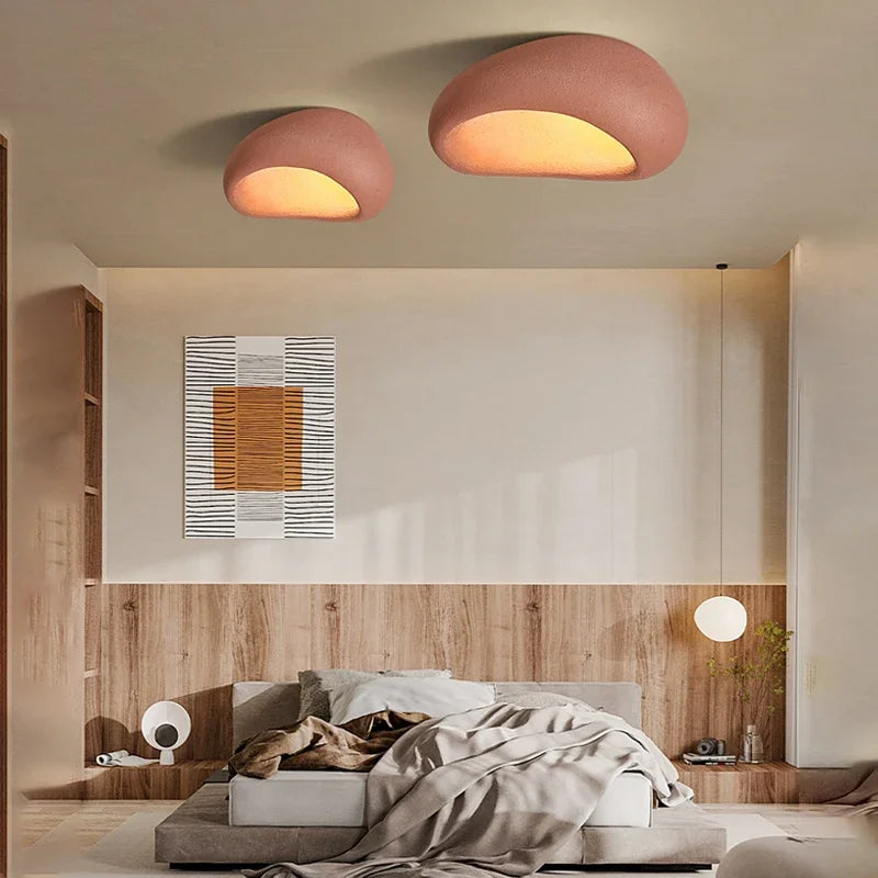 Wabi-sabi LED-plafondlamp – decoratieve plafonnière met organische vorm