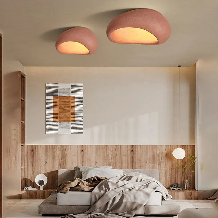 Wabi-sabi LED-plafondlamp – decoratieve plafonnière met organische vorm
