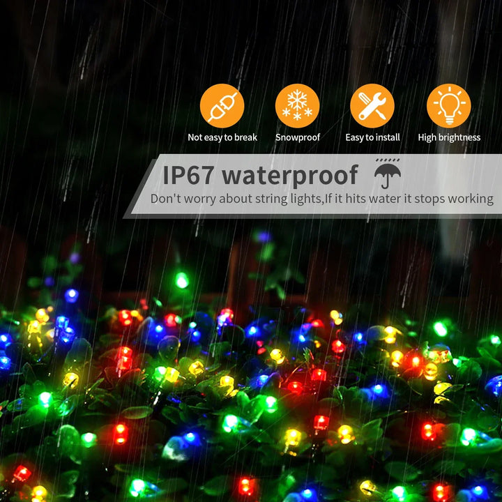 LuminaraX | LED-lichtsnoer buiten 24V | 8 lichtmodi | Waterdicht IP65 | 10–100 m | Voor tuin, huis en kerstversiering