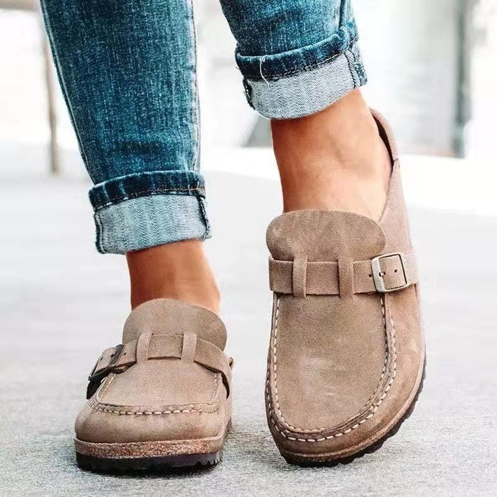 Retro suède slippers met orthopedisch comfort – Solenza