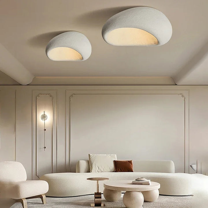 Wabi-sabi LED-plafondlamp – decoratieve plafonnière met organische vorm