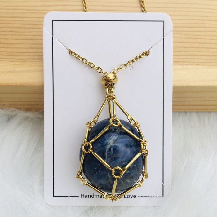 Ketting met verwisselbare kristalsteen voor stralende stijl en harmonie.