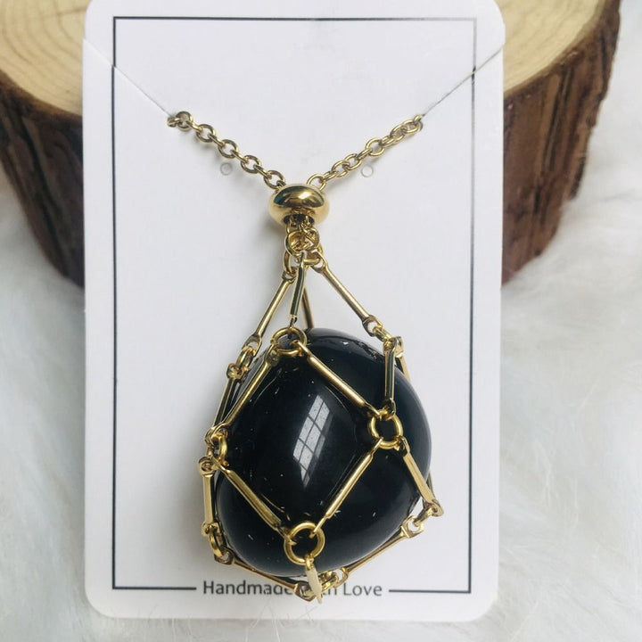 Ketting met verwisselbare kristalsteen voor stralende stijl en harmonie.