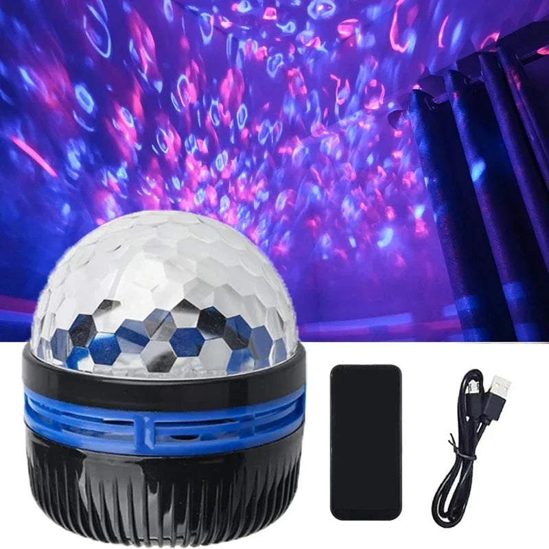 Polariva Noorderlicht Projector | Muzieksynchronisatie & Afstandsbediening | RGB Sfeerlicht | USB-oplaadbaar | 7,8×7,8×8,7 cm