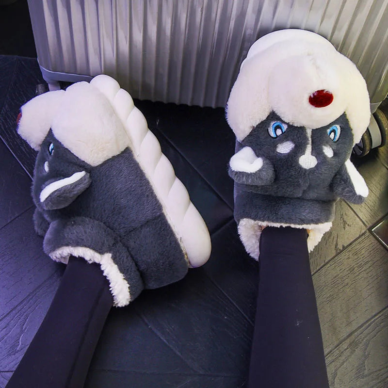 Schattige Husky Dames Pantoffels – Novi