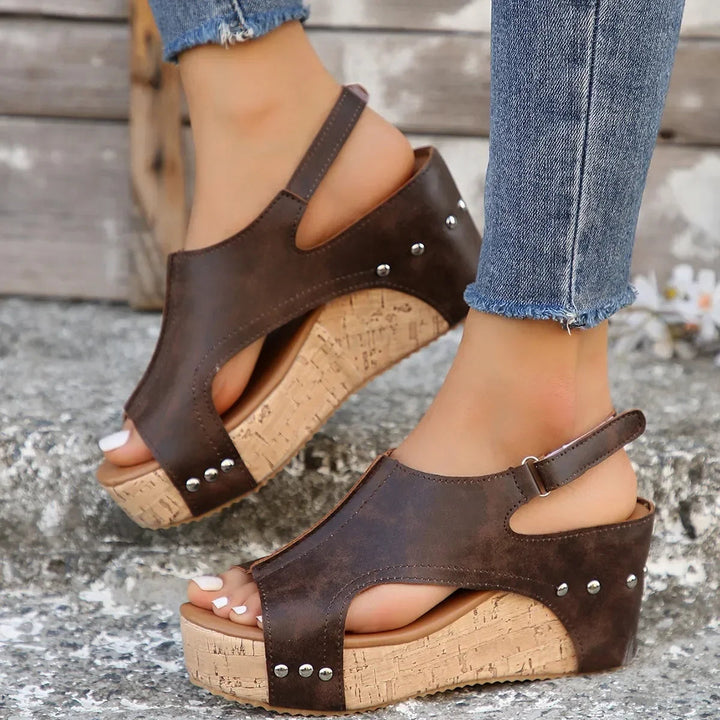 Ergonomische Dames-Sandalen van Leer - Cass