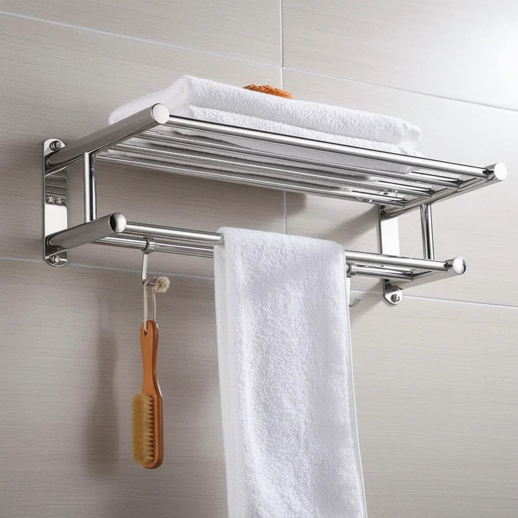 STEELRACK – Ruimtebesparend & Elegant Handdoekenrek van Roestvrij Staal